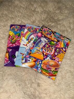 Lot of 3 Lisa Frank Coloring and Activities books